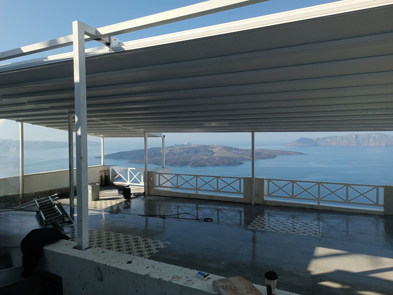 Pergola awning system Santorini